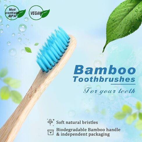 Sieral 120 Pcs 6.9 Inch Bamboo Toothbrush with Toothpaste Individually Wrapped Disposable Toothbrushes Travel Toothbrush Kit for Hotel Homeless Shelter Camping and Travel, 12 Colors in Saudi Arabia