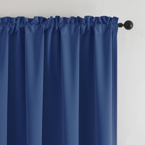 Fire Retardant Curtains for Classroom Blackout Curtains with Fireproof Tag Rod Pocket Black 52x84 1 Panel in Saudi Arabia