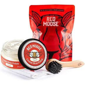 مجموعة تنظيف الأحذية/الأحذية من RED MOOSE مكونة من 3 قطع سهلة الاستخدام باللون الأسود - تلميع وفرشاة وقماش in Kuwait