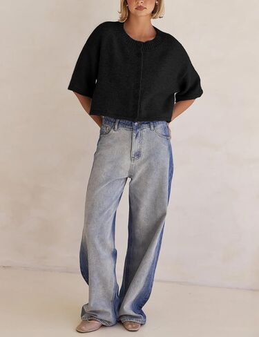 سبينغان كارديجان سترات للنساء خفيفة الوزن متماسكة زر Cardigan زر أعلى in Kuwait