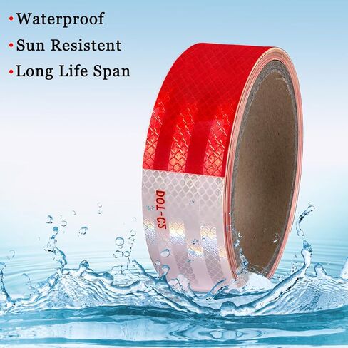 DUOFIRE 3 Rolls Reflective Tape，1 Inch x 30 Ft - Outdoor Waterproof Reflective Stickers, Silver, Red, Yellow Reflective Tape for Clothing Cars Bicycles,High Visibility Night Reflector Tape in Saudi Arabia