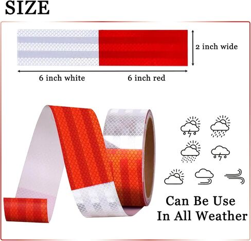 DUOFIRE 3 Rolls Reflective Tape，1 Inch x 30 Ft - Outdoor Waterproof Reflective Stickers, Silver, Red, Yellow Reflective Tape for Clothing Cars Bicycles,High Visibility Night Reflector Tape in Saudi Arabia
