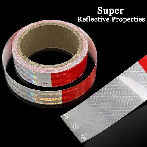 DUOFIRE 3 Rolls Reflective Tape，1 Inch x 30 Ft - Outdoor Waterproof Reflective Stickers, Silver, Red, Yellow Reflective Tape for Clothing Cars Bicycles,High Visibility Night Reflector Tape in Saudi Arabia