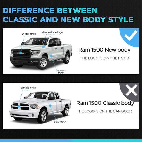 PZ 6" Drop Down Step Running Boards Compatible with 2019-2025 Ram 1500 Quad Cab/Extended Cab New Body Style, Black Heavy Duty Carbon Steel Side Step Rails Nerf Bars(Only for New Body Style) in Saudi Arabia