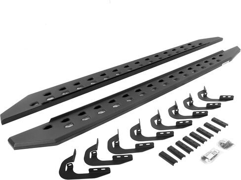 Go Rhino RB20 Slim Running Boards & Brackets | Galvanized Steel, Textured Black | 69443687SPC | Fits 2022-2024 Toyota Tundra Crew Max Pickup in Saudi Arabia