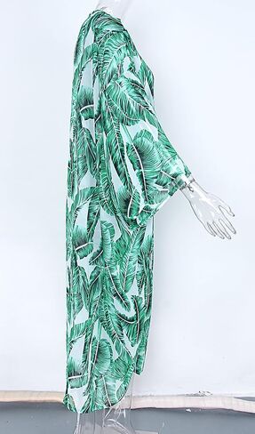 shermie Women's Long Kimono Bohemian Loose Causal Summer Beach Bikini Swimwear Swimsuit Cover Up in Kuwait