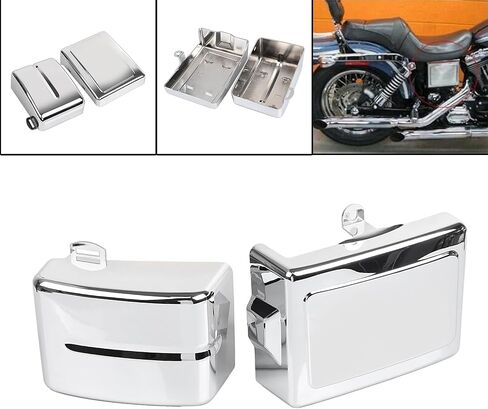 Battery Side Cover For Harley Dyna Fat Bob Street Bob Super Glide Wide Glide 2006-2017, Gloss Black in Saudi Arabia