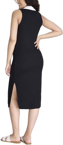 Motherhood Maternity Women's Sleeveless Polo Midi Pregnancy Bodycon Dress in Saudi Arabia