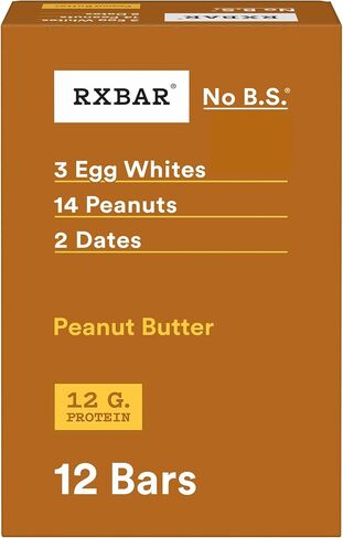 RXBAR Protein Bars, 12g Protein, Gluten Free Snacks, Snack Bars, Peanut Butter, 22oz Box (12 Bars) in Saudi Arabia