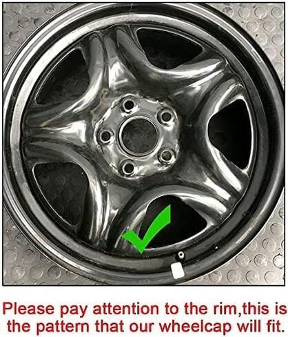 Hecasa 17 "" Wheel Coverens Hubcaps متوافق مع 2013-2018 Toyota Rav4 LE ، 5 يتحدث ، Gloss Black Plastic Skins Hub Caps Covers Full Rim Covers in Kuwait