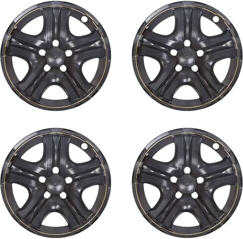 Hecasa 17 "" Wheel Coverens Hubcaps متوافق مع 2013-2018 Toyota Rav4 LE ، 5 يتحدث ، Gloss Black Plastic Skins Hub Caps Covers Full Rim Covers in Kuwait