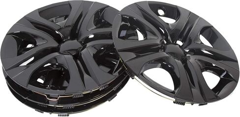 Hecasa 17 "" Wheel Coverens Hubcaps متوافق مع 2013-2018 Toyota Rav4 LE ، 5 يتحدث ، Gloss Black Plastic Skins Hub Caps Covers Full Rim Covers in Kuwait