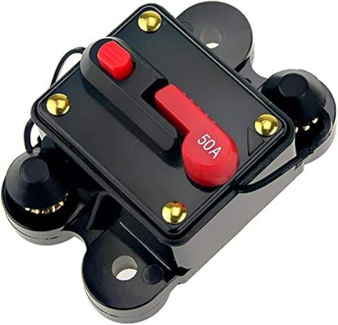 Circuit Breaker 50amp 50A-300A with Manual Reset Home Solar System Fuse Holder for Car Audio and Amps Protection 12V-24V DC Reset Fuse Inverter Replace Fuses in Kuwait