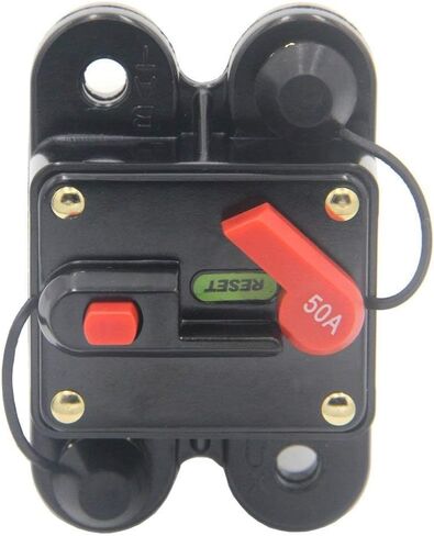 Circuit Breaker 50amp 50A-300A with Manual Reset Home Solar System Fuse Holder for Car Audio and Amps Protection 12V-24V DC Reset Fuse Inverter Replace Fuses in Kuwait