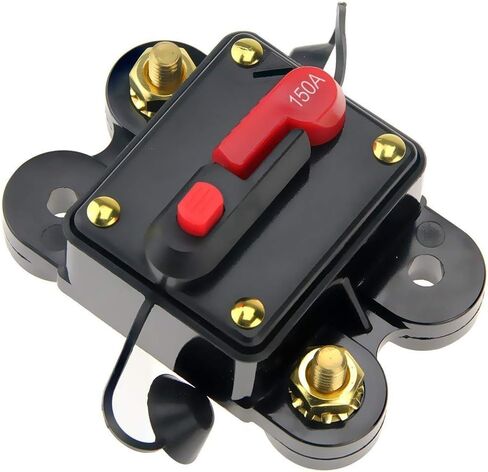 Circuit Breaker 50amp 50A-300A with Manual Reset Home Solar System Fuse Holder for Car Audio and Amps Protection 12V-24V DC Reset Fuse Inverter Replace Fuses in Kuwait