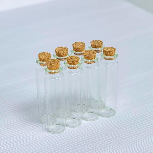6 PCS 8ML زجاجات زجاجية واضحة مع سدادات Cork ، قوارير زجاجية صغيرة ، الجرار مع سدادات الفلين لصالح حفلات الزفاف ، وملحقات تخزين الفن ، حرفة DIY in Kuwait