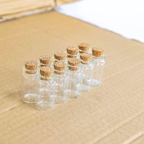 6 PCS 8ML زجاجات زجاجية واضحة مع سدادات Cork ، قوارير زجاجية صغيرة ، الجرار مع سدادات الفلين لصالح حفلات الزفاف ، وملحقات تخزين الفن ، حرفة DIY in Kuwait