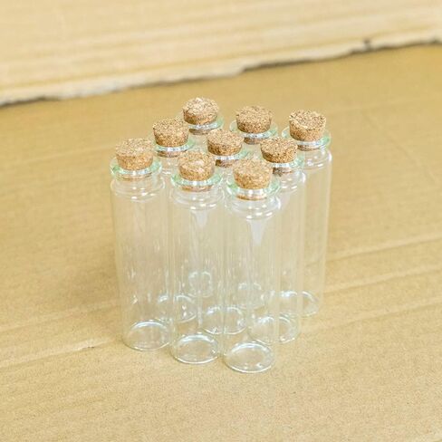 6 PCS 8ML زجاجات زجاجية واضحة مع سدادات Cork ، قوارير زجاجية صغيرة ، الجرار مع سدادات الفلين لصالح حفلات الزفاف ، وملحقات تخزين الفن ، حرفة DIY in Kuwait