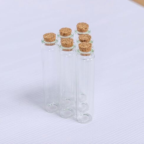 6 PCS 8ML زجاجات زجاجية واضحة مع سدادات Cork ، قوارير زجاجية صغيرة ، الجرار مع سدادات الفلين لصالح حفلات الزفاف ، وملحقات تخزين الفن ، حرفة DIY in Kuwait