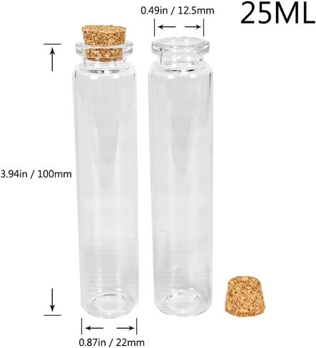 6 PCS 8ML زجاجات زجاجية واضحة مع سدادات Cork ، قوارير زجاجية صغيرة ، الجرار مع سدادات الفلين لصالح حفلات الزفاف ، وملحقات تخزين الفن ، حرفة DIY in Kuwait