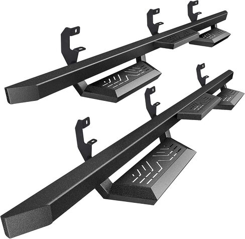لوحات تشغيل PZ متوافقة مع 2010-2024 Dodge RAM 2500 3500 CREW CAB ، خطوات جانبية أسود قضبان الصلب الكربوني الثقيلة. in Saudi Arabia