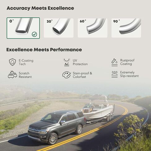 YHTAUTO 5 Inch Running Boards - Side Steps Fit Dodge Ram 1500, 2500, 3500 Crew Cab - Polished Chrome Stainless Steel in Saudi Arabia