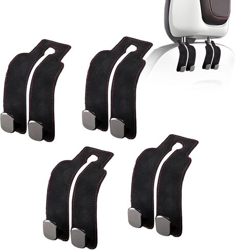 Car Purse Hook Purse Hook for Car Seats Headrest Car Seat Hooks,Heavy Duty Vehicle Organizer for Handbags, Groceries, Purses, Keep Car Tidy (Black, 4 Pack) in Saudi Arabia