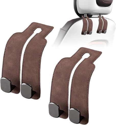 Car Purse Hook Purse Hook for Car Seats Headrest Car Seat Hooks,Heavy Duty Vehicle Organizer for Handbags, Groceries, Purses, Keep Car Tidy (Black, 4 Pack) in Saudi Arabia