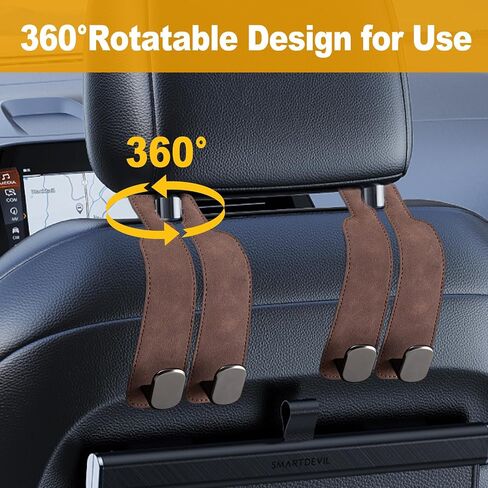 Car Purse Hook Purse Hook for Car Seats Headrest Car Seat Hooks,Heavy Duty Vehicle Organizer for Handbags, Groceries, Purses, Keep Car Tidy (Black, 4 Pack) in Saudi Arabia
