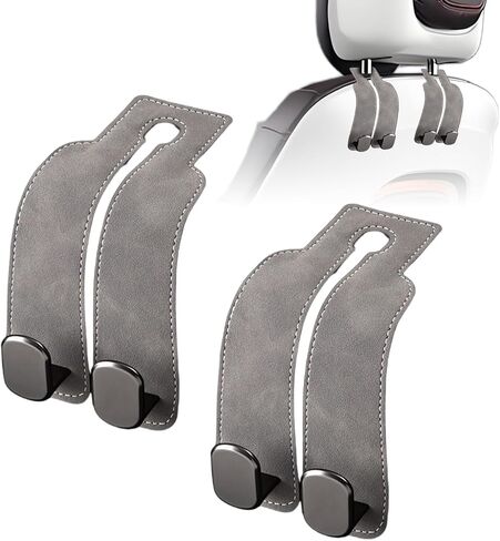 Car Purse Hook Purse Hook for Car Seats Headrest Car Seat Hooks,Heavy Duty Vehicle Organizer for Handbags, Groceries, Purses, Keep Car Tidy (Black, 4 Pack) in Saudi Arabia