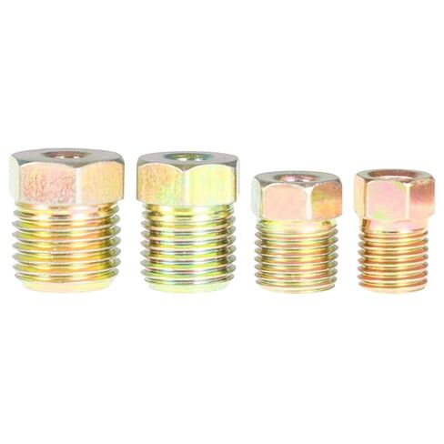 35 Pcs 3/16 & 1/4 Tube Brake Line Tubing Fitting Nuts Kit Inverted Flares Iron Plating zinc in Kuwait