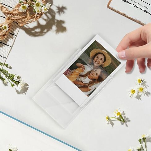 3 Inch Transparent Picture Holder for Instax Polaroid,Picture Photo Frame for Fujifilm Instax Mini 12/11/90/40/9/8/7/EVO,Photo Case,Instant Camera Film Accessories,One Pack in Kuwait