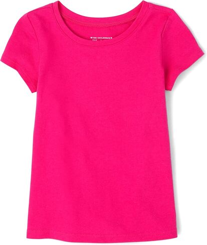 The Children's Place Girls' Long Sleeve Basic Layering T-Shirt, Ruby 2-Pack in Saudi Arabia