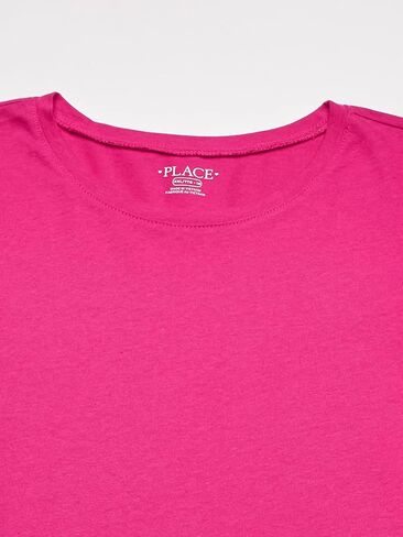 The Children's Place Girls' Long Sleeve Basic Layering T-Shirt, Ruby 2-Pack in Saudi Arabia