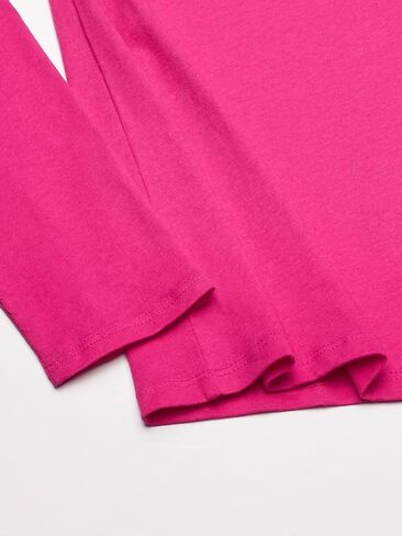 The Children's Place Girls' Long Sleeve Basic Layering T-Shirt, Ruby 2-Pack in Saudi Arabia