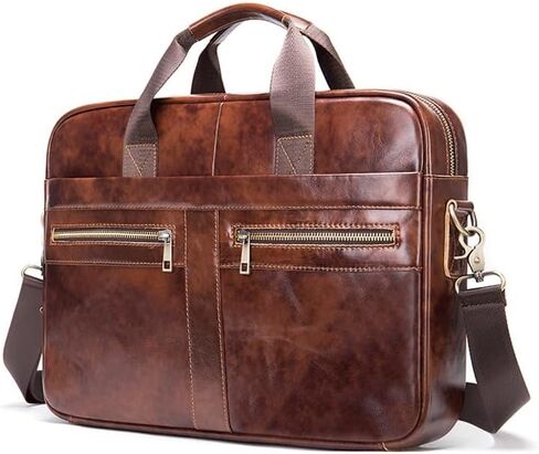 Men's Business Bag Computer Bag Men's Hand Bill Shoulder Business Bag(White-Patch Five-Pointed star4) in Saudi Arabia