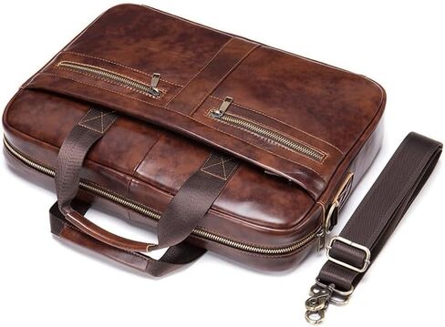 Men's Business Bag Computer Bag Men's Hand Bill Shoulder Business Bag(White-Patch Five-Pointed star4) in Saudi Arabia