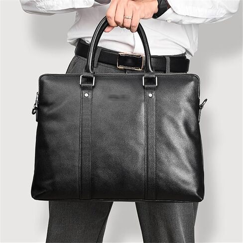 Business Handbag Cowhide Briefcase Men's Casual Shoulder Bag Computer Bag in Kuwait