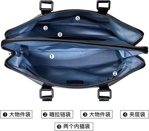 Business Handbag Cowhide Briefcase Men's Casual Shoulder Bag Computer Bag in Kuwait