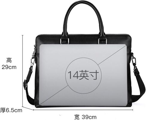 Business Handbag Cowhide Briefcase Men's Casual Shoulder Bag Computer Bag in Kuwait