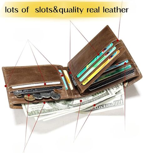 Personalized Leather Wallet for Men,Custom Engraved Name and Initial, Durable Zipper, Large Capacity, RFID Blocking Boys Wallet l Gifts for Dad, Son, Boyfriend (black) in Saudi Arabia
