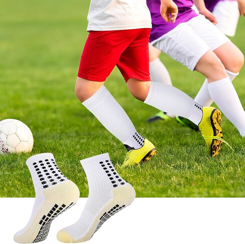 4 Set Grip Soccer Socks with Shin Guard Sleeve,Anti-Slip Soccer Sock Sleeve,Athletic Socks Set for Teens Adult Sport in Saudi Arabia