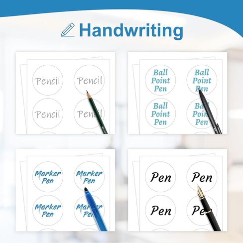 1" Round Sticker Labels for Laser/Ink Jet Printers, White Printable Labels Sheets, Circle Sticker Labels, 100 Sheet （HB-C063） in Kuwait