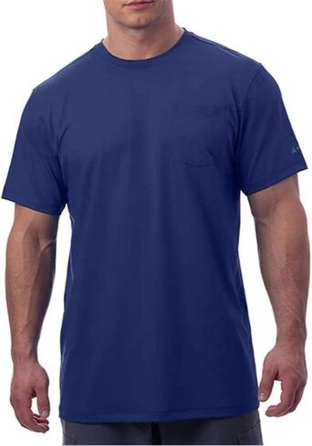 Arctic Cool Men’s Crew Neck Instant Cooling Pocket Workwear Moisture Wicking Performance UPF 50+ Short Sleeve Shirt in Kuwait