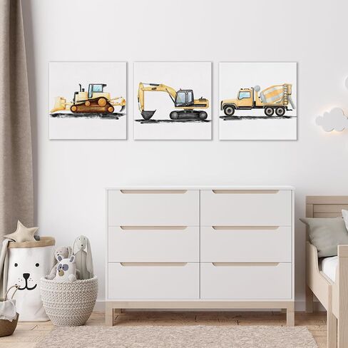 Set of 3 Watercolor Airplane Nursery Transportation Canvas Wall Art Framed Paintings Prints Vintage Plane Aircraft Canvas Posters Pictures Wall Decor for Home Boy Bedroom 12x12 Inch in Saudi Arabia