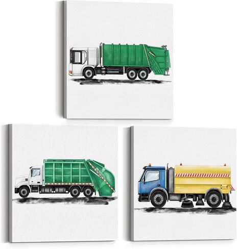 Set of 3 Watercolor Airplane Nursery Transportation Canvas Wall Art Framed Paintings Prints Vintage Plane Aircraft Canvas Posters Pictures Wall Decor for Home Boy Bedroom 12x12 Inch in Saudi Arabia