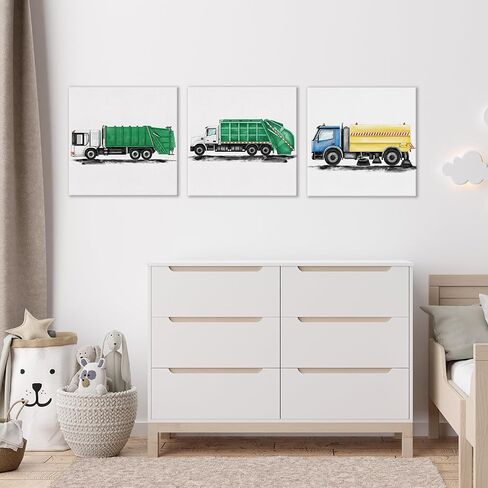Set of 3 Watercolor Airplane Nursery Transportation Canvas Wall Art Framed Paintings Prints Vintage Plane Aircraft Canvas Posters Pictures Wall Decor for Home Boy Bedroom 12x12 Inch in Saudi Arabia
