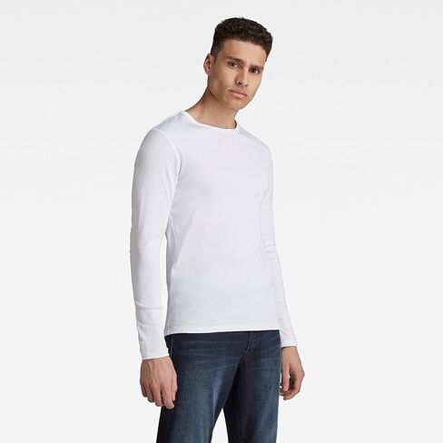 G-Star Raw Men's Base Round Neck Tee Long Sleeve 1-Pack in Saudi Arabia