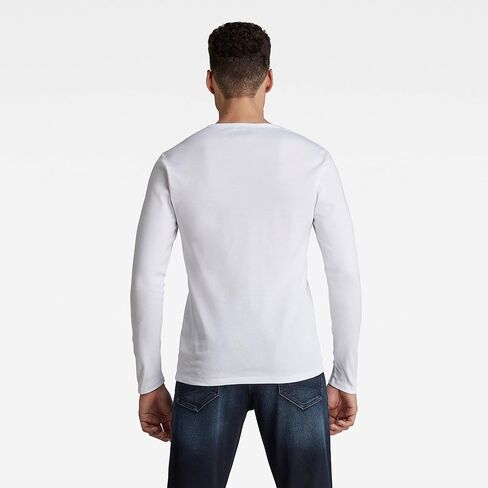G-Star Raw Men's Base Round Neck Tee Long Sleeve 1-Pack in Saudi Arabia