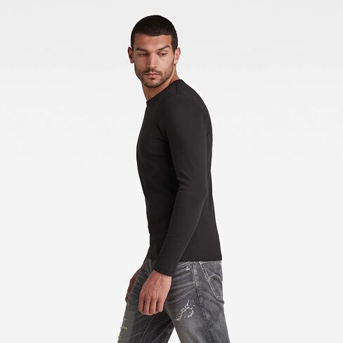 G-Star Raw Men's Base Round Neck Tee Long Sleeve 1-Pack in Saudi Arabia